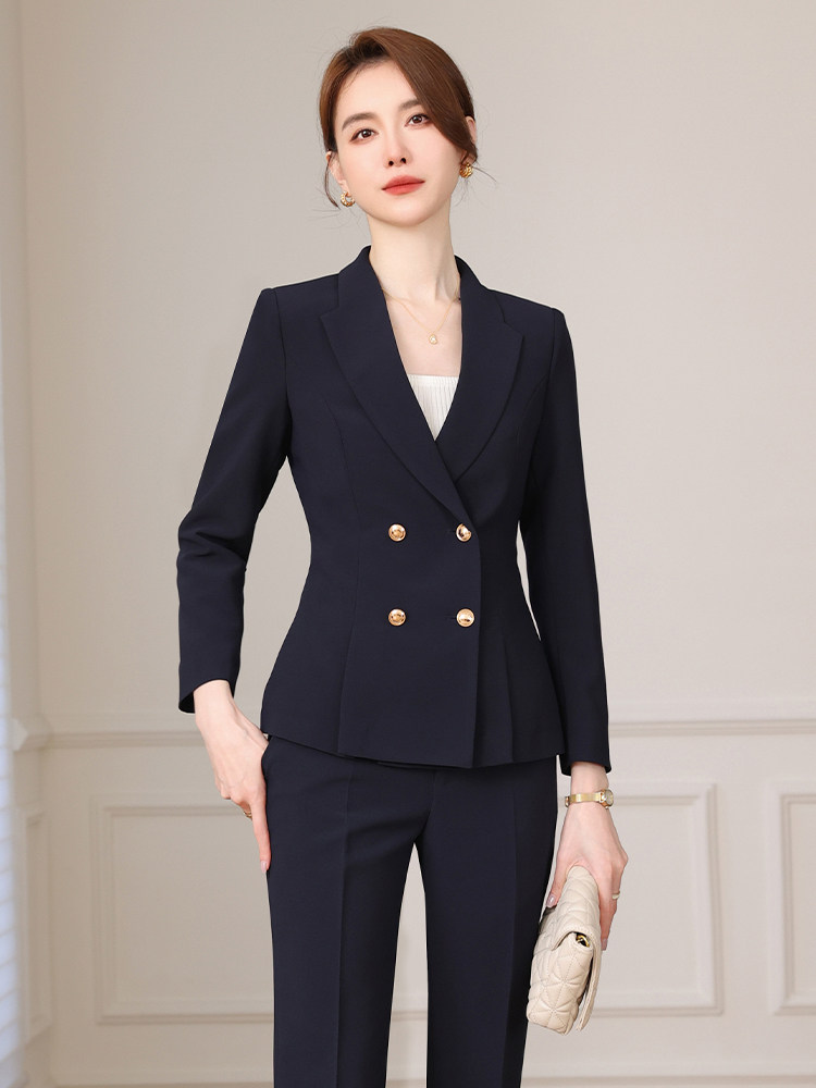여성을위한 하이 엔드 정장 정장 2024 새로운 스타일 전문 기질 정장 재킷 회사 관리자 은행 고객 서비스 작업복