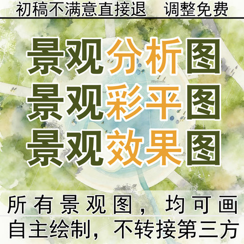 景观设计分析代做PS平面彩平图cad方案分析国际风建筑剖面su代画