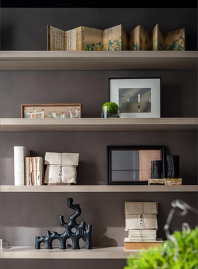 展示柜艺术工艺品摆件新中式办公室柜子书柜装饰品样板间茶室布置