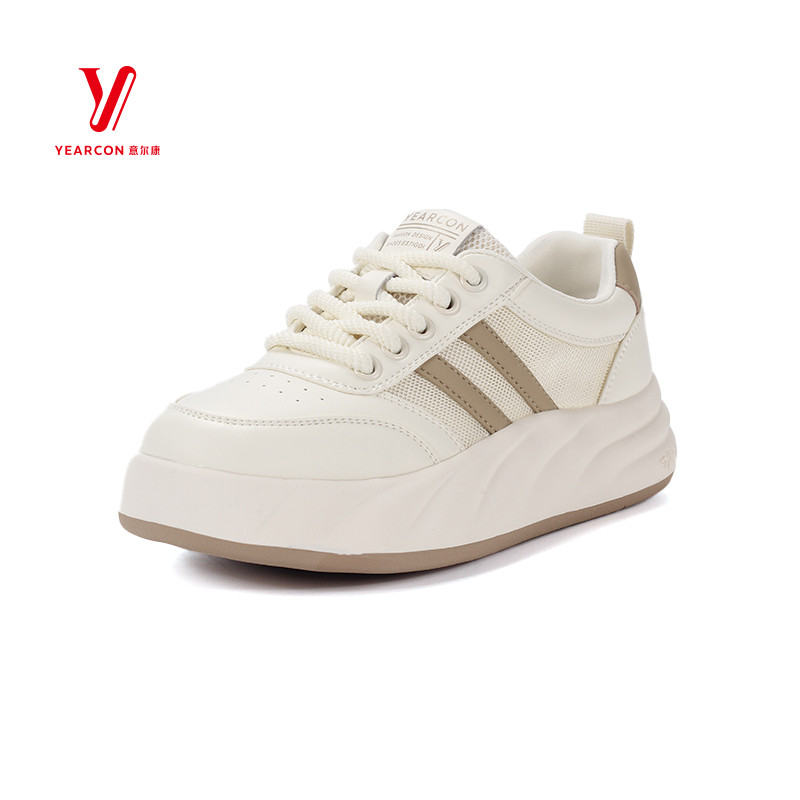 意尔康板鞋小白鞋网面透气