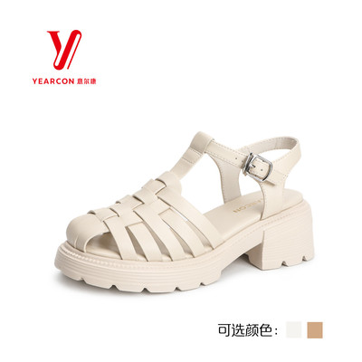 意尔康罗马凉鞋复古镂空正品新款