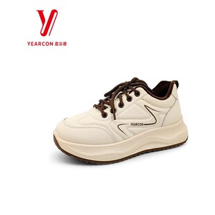 意尔康女保暖2025新款运动鞋冬季小白鞋女鞋5781AD14391M百搭加绒