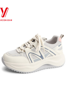 意尔康老爹鞋女款2025年春季新款厚底透气休闲鞋百搭5181ZD49080Y