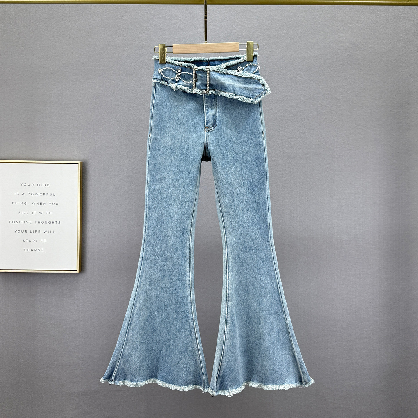 港风牛仔裤女喇叭裤2026年春季