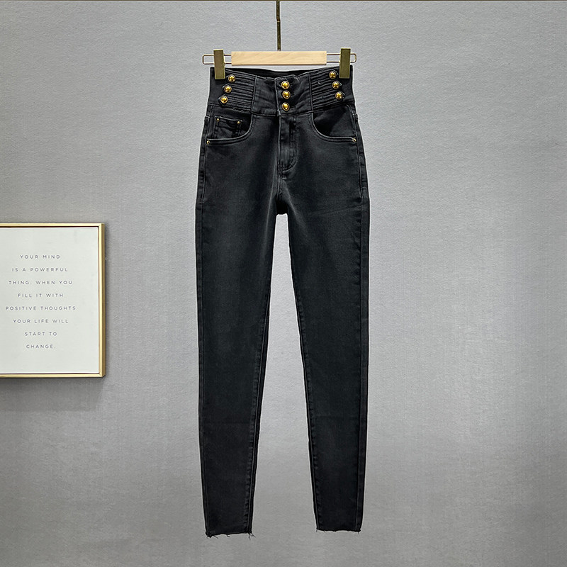 百搭牛仔小脚裤女2022年秋季长裤