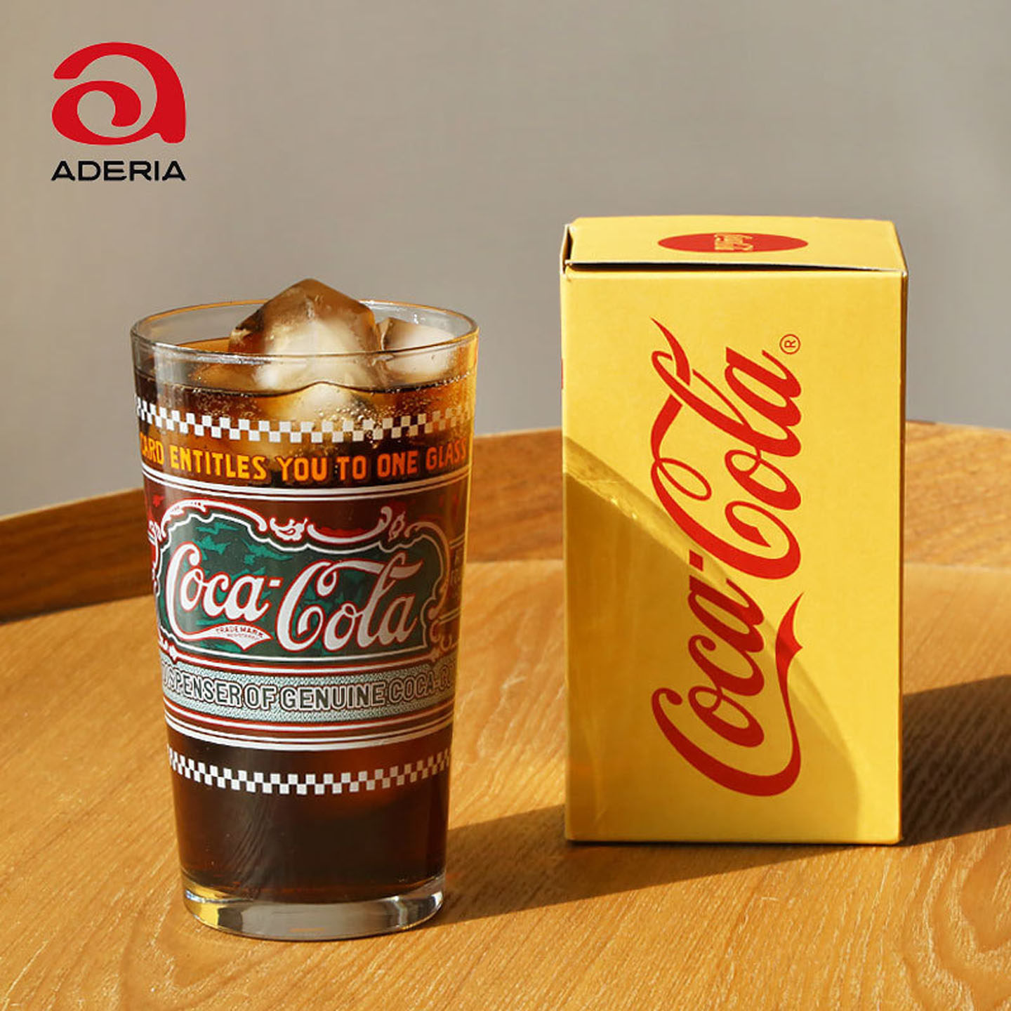 日本进口aderia石冢硝子可口可乐联名复古玻璃杯可乐杯果汁杯水杯