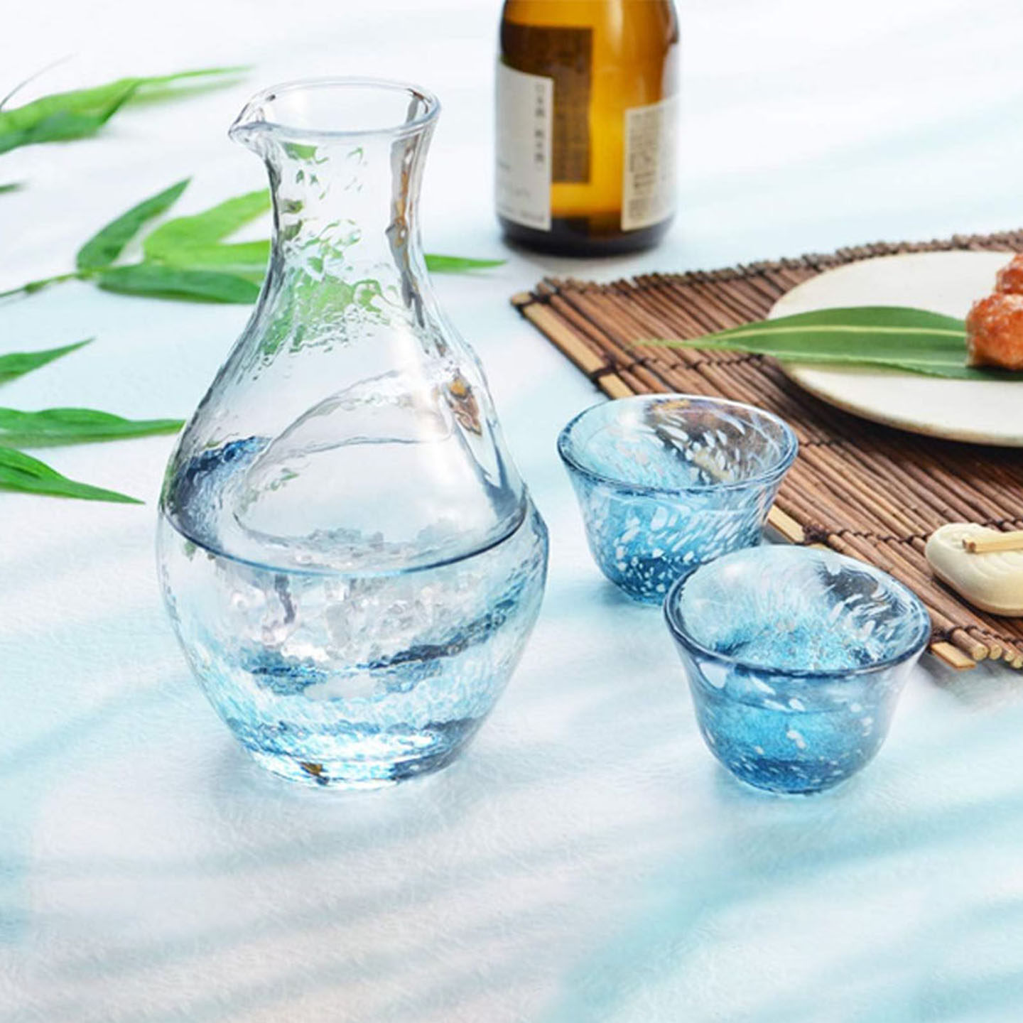 日本进口东洋佐佐木冰酒器玻璃冷酒器手工清酒壶冰见雪清酒具套装