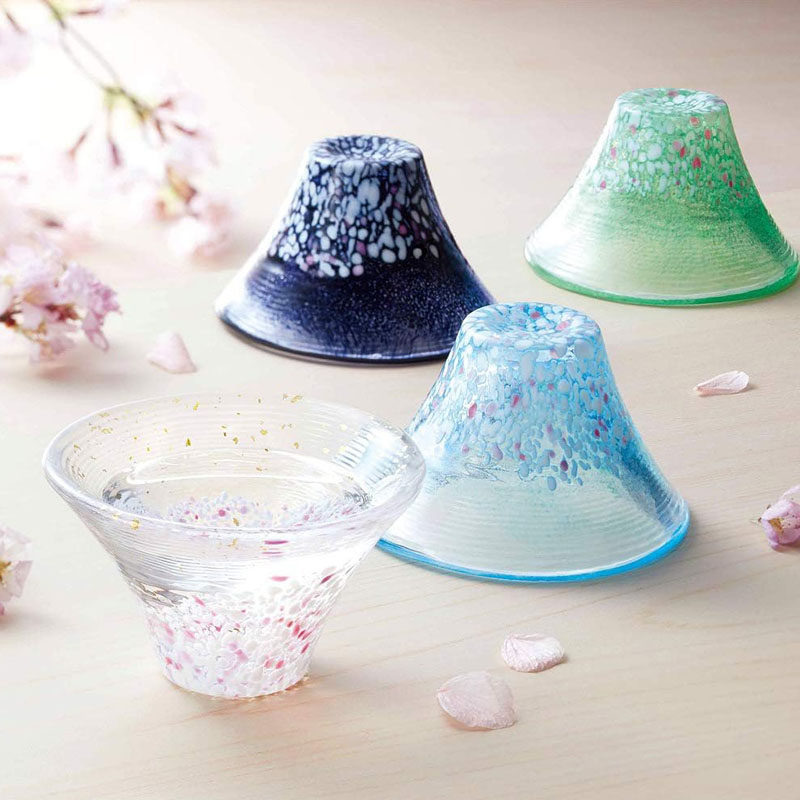 日本进口东洋佐佐木茶杯富士山招福杯清酒杯日式小酒杯手工品茗杯