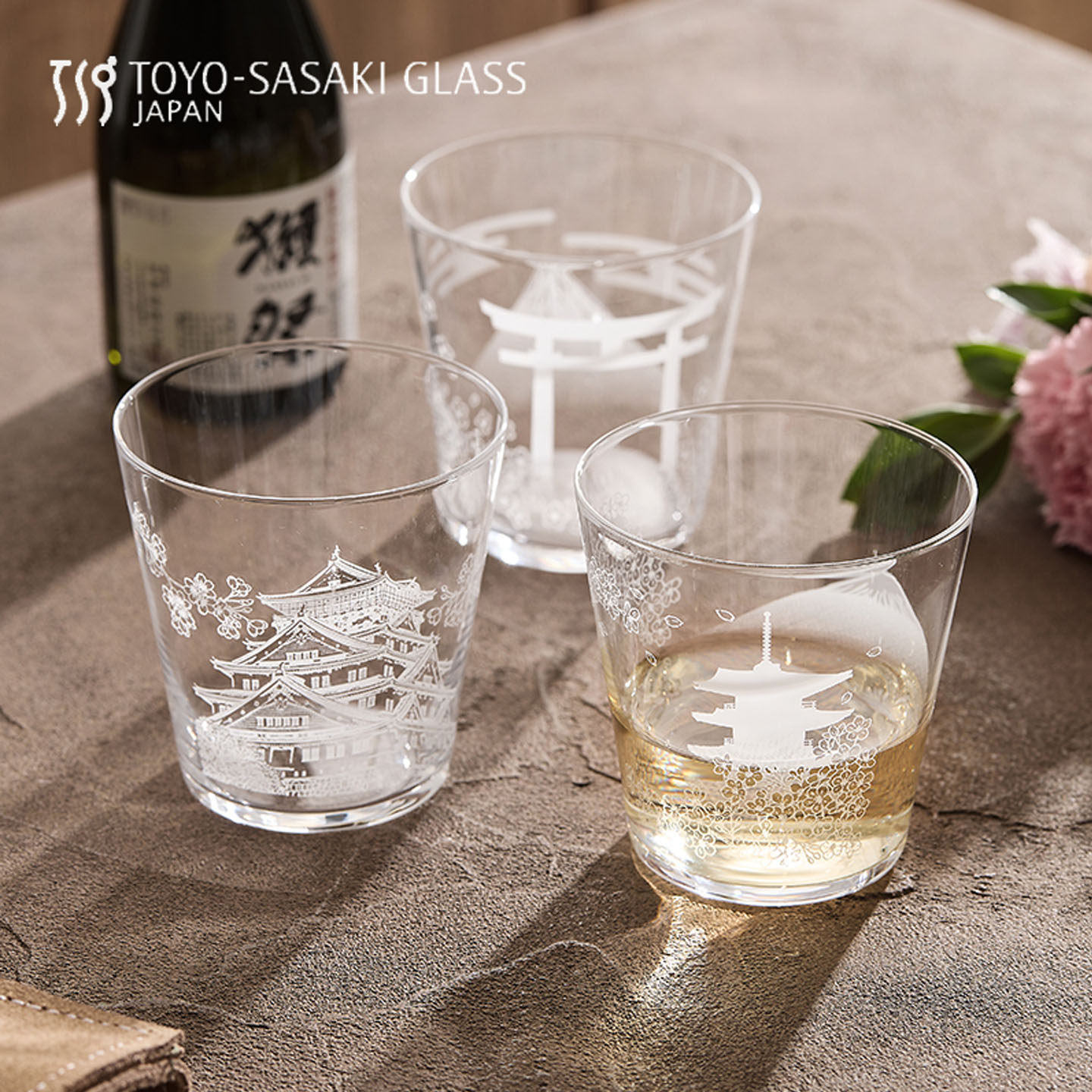 日本进口东洋佐佐木玻璃杯薄酒杯