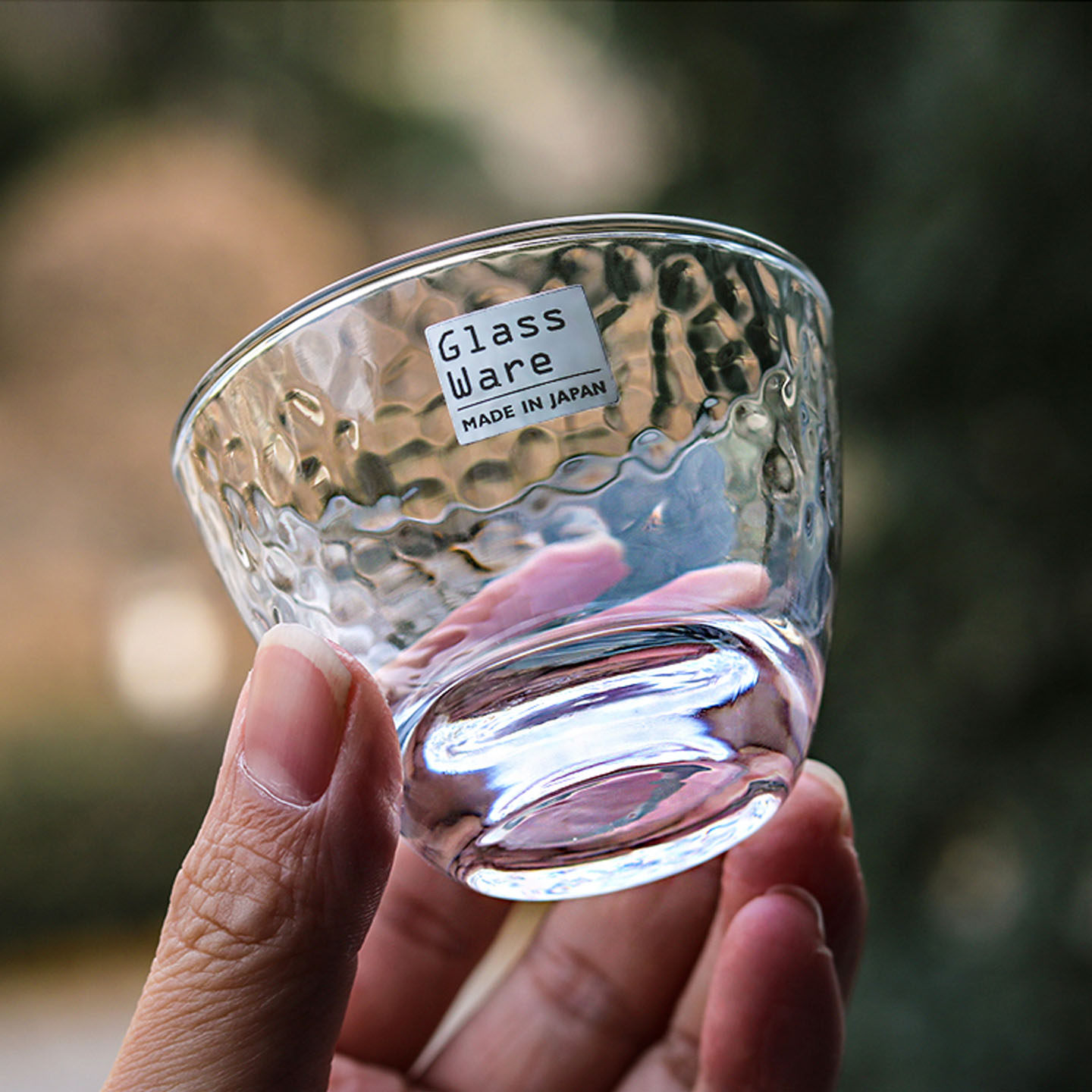 日本进口aderia石冢硝子玻璃杯茶杯片口公道杯锤纹杯日式清酒杯