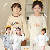 280G 2025新款 宝宝秋衣秋裤 纯棉男女童儿童家居服套装 秋冬睡衣