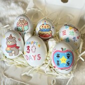 满月鸡蛋纹身贴 一周岁礼喜蛋贴纸宝宝百日生日宴抓周道具男女孩