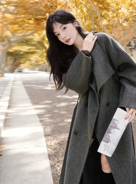 【现货首发】韩系阔版双面羊绒大衣D233 P275K398