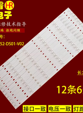 适用统帅T55FUZ T55ALR T55FUR T55S灯条DS55M52-DS01-V02 DSBJ-W