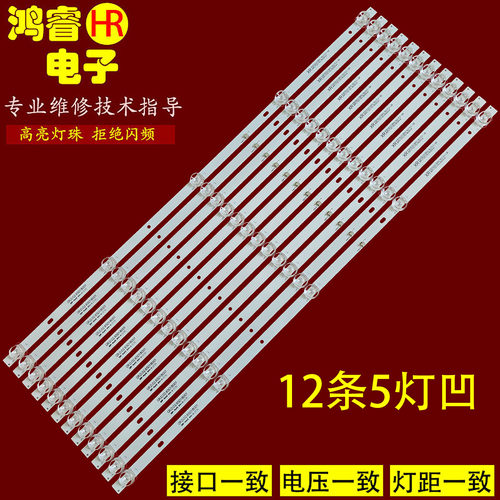 适用组装65寸GR.D.02.65D18001 65DOD203B5CY62312-GR灯条12条5灯