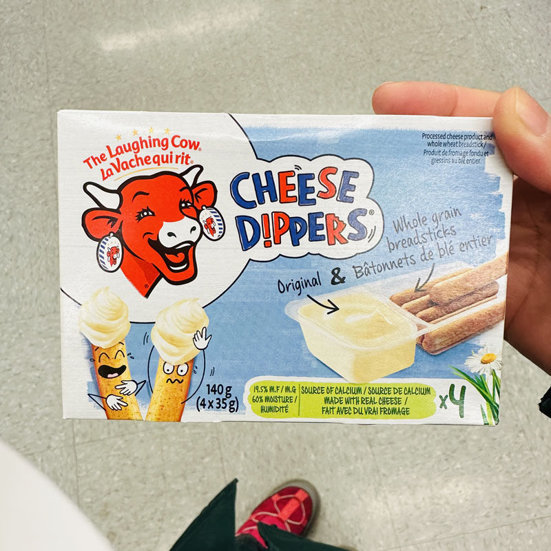 【满150加拿大直邮】the laughing cow补钙真芝士蘸酱手指饼儿童