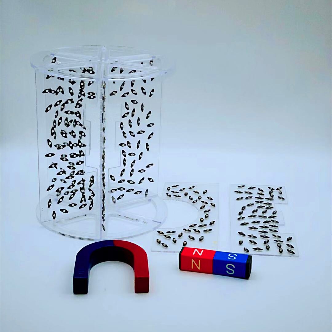 24004立体磁感线演示器中学物理磁场教学仪器 附条形磁铁蹄形磁铁