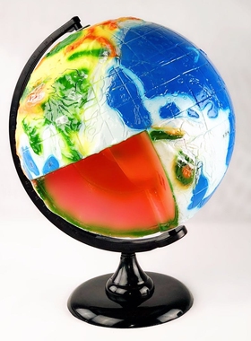 34022地球内部构造模型 中学地理教学模型 地理实验器材 教学仪器