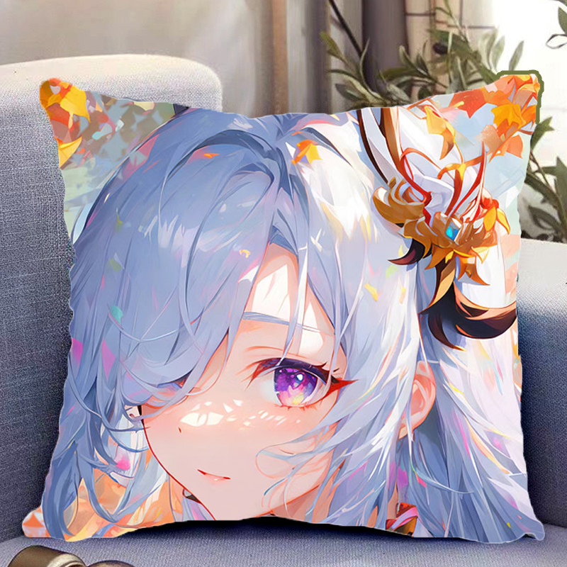 申鹤周边同款抱枕原神带枕芯