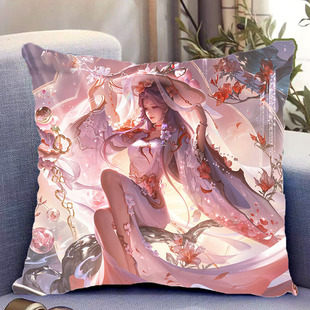 王者荣耀王昭君周边双面抱枕照片带枕芯靠枕靠垫枕头套礼物可定制