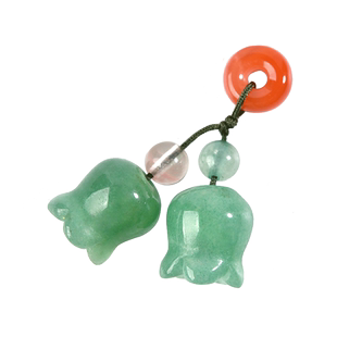 东陵玉吊坠diy配饰手链铃兰花饰品南红小提溜配件手串配珠小挂件