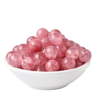 血红色波斯玉散珠玉髓手串珠子配珠diy手工编织手链串珠水晶配件