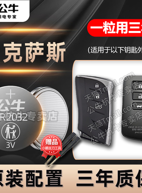 适用雷克萨斯ES LS LM LS NX RX RZ UX汽车钥匙电池汽车遥控器钥匙电池CR2032纽扣电池电子电池