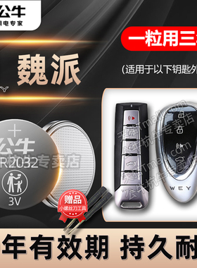 适用长城WEY魏派VV5 VV6 VV7 P8魏牌蓝山 高山 摩卡 拿铁汽车钥匙电池遥控器纽扣电子18 19 20 21 22 2324款