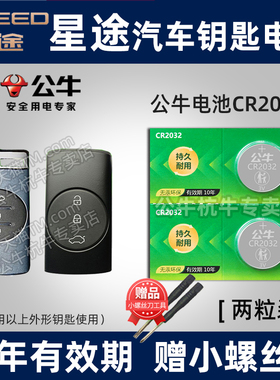 适用星途TX追风PHEV 瑶光 钻石 揽月 LX 星享 星耀Pro凌云汽车钥匙电池CR2032智能遥控器纽扣电子新款