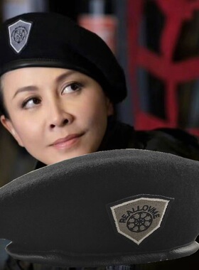 欧美范贝雷帽秋冬女士蓓蕾帽大头围女帽休闲时尚简约徽章画家帽男