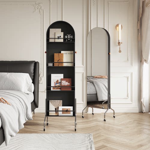 可移动法式轻奢杂志架全身镜