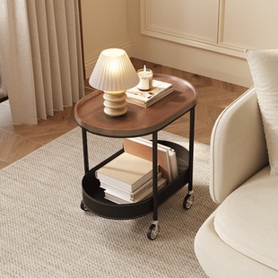 法式复古轻奢可移动边几中古风艺术感茶几家用客厅小户型小桌子