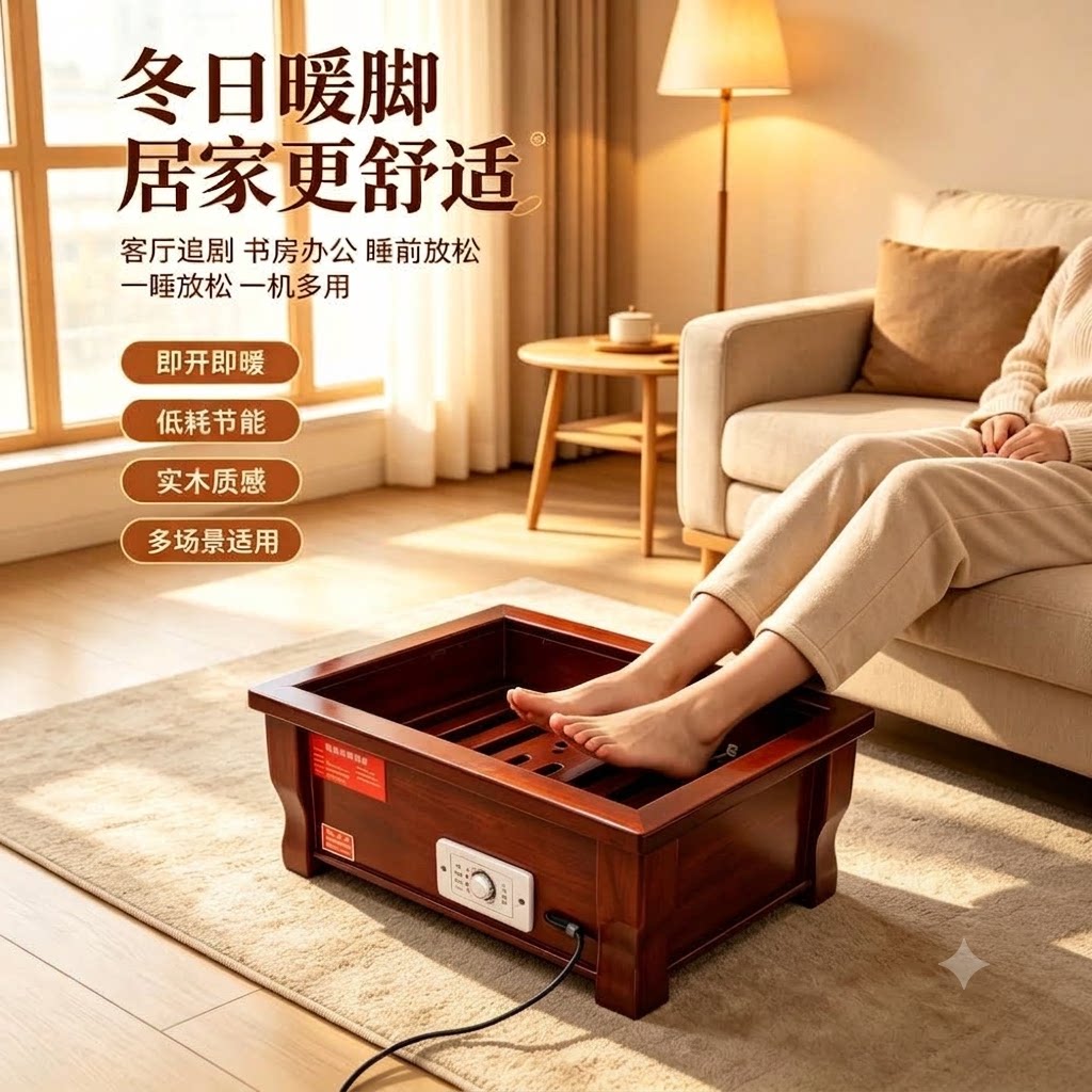 香杉木实木取暖器暖脚器电火箱火桶湖南怀化暖足器节能省电