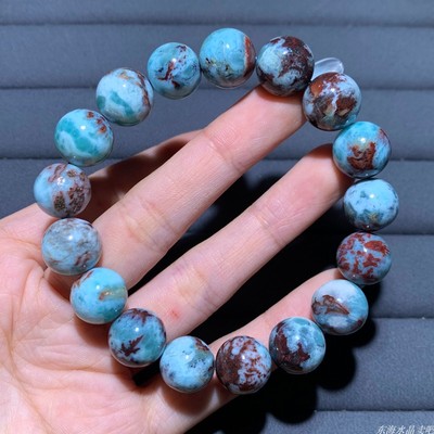 天然岛屿海纹石单圈手链男女饰品