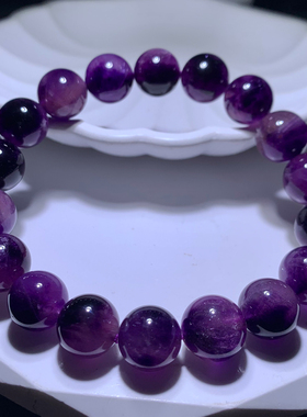 天然紫超七单圈手串紫发晶超级七