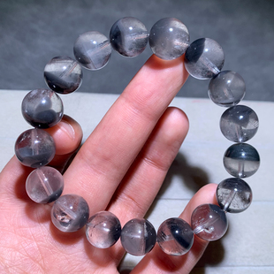 天然银灰兔毛手链半盆异象水晶手串清新饰品送礼物配饰情侣款男女