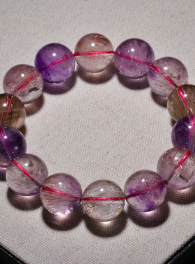 天然烟花超七手链紫发晶水晶女