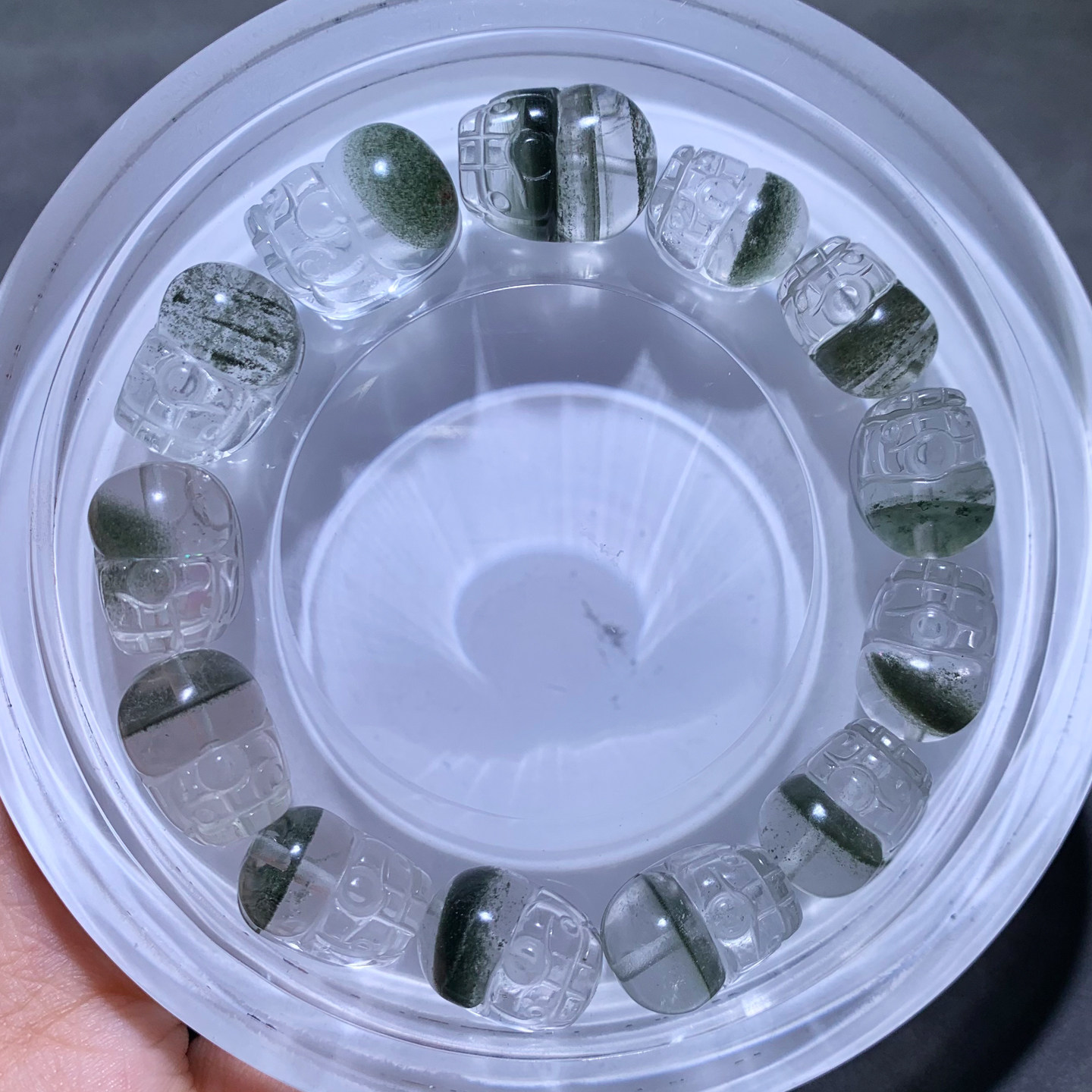 天然绿幽灵貔貅水晶雕刻件配件老矿绿幽灵挂饰吊坠生日礼物饰品女