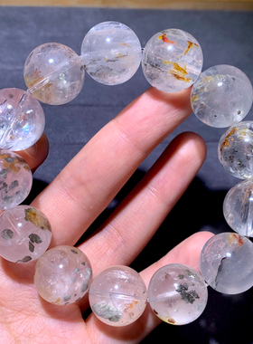 天然黄铜矿手链单圈冰透饰品男女