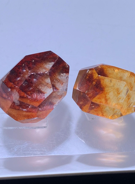 天然巴西原色胶花随形红鸩羽矿种