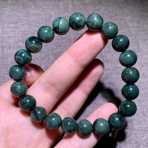 天然满矿红绿幽灵水晶单圈手链女