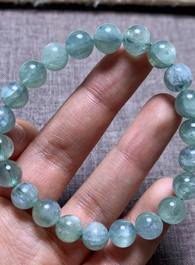 天然蓝绿晶石单圈手链猫眼蓝色绿