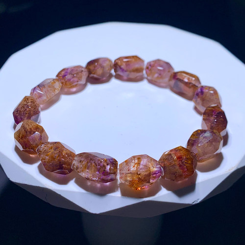 天然极光Auralite23水晶单圈手链