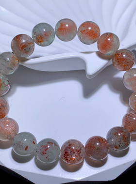 天然共生阿鲁沙长石手链饰品礼物