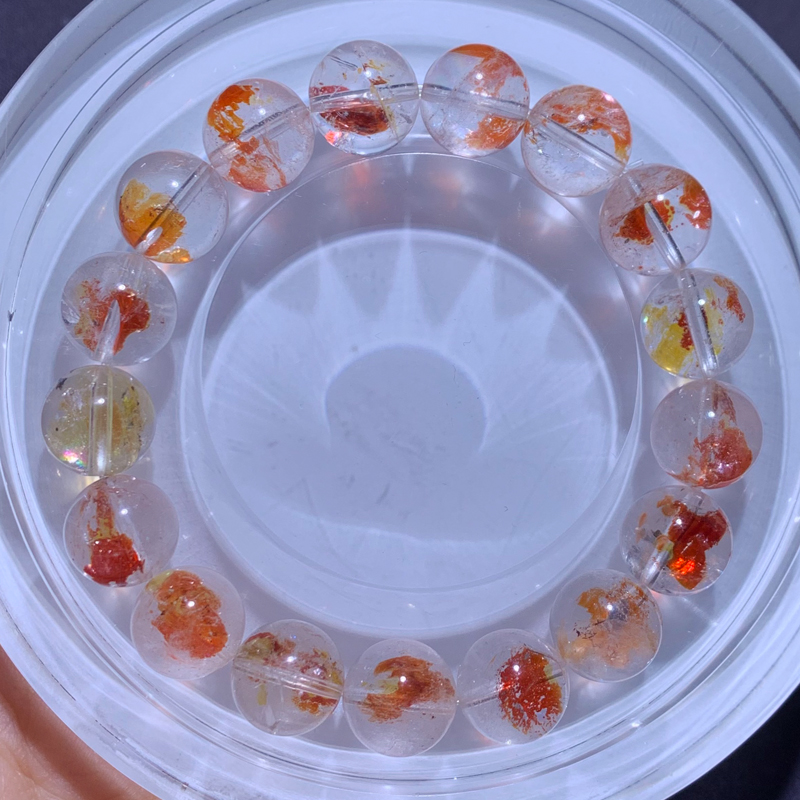 天然锦鲤胶花手链情侣饰品礼物女