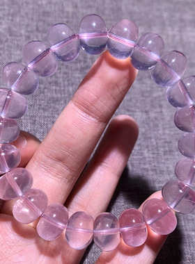 天然星光粉晶车轮珠手链礼物情侣