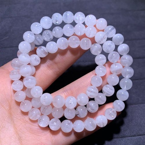 天然彩虹聚宝盆白幽灵三圈水晶女