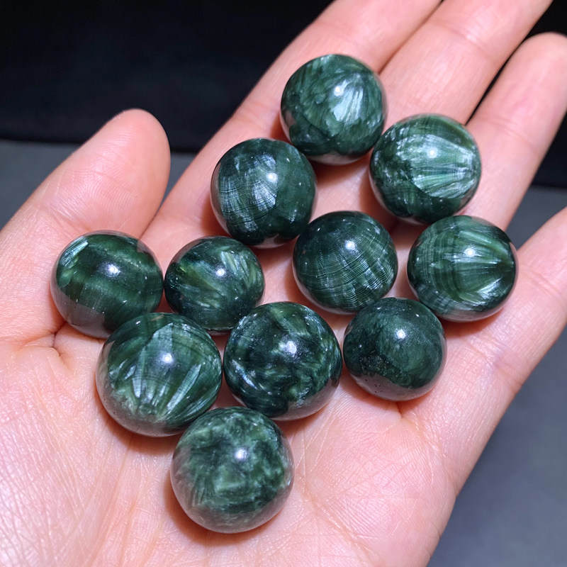 天然绿龙晶小球单珠天使之石异象水晶手串吊坠原石进阶饰品礼物女