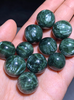 天然绿龙晶小球单珠天使之石异象