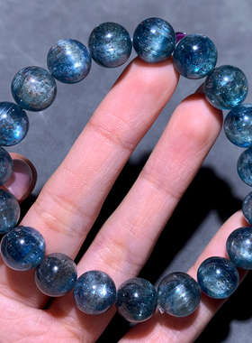 天然草莓蓝晶石手链单圈饰品送礼